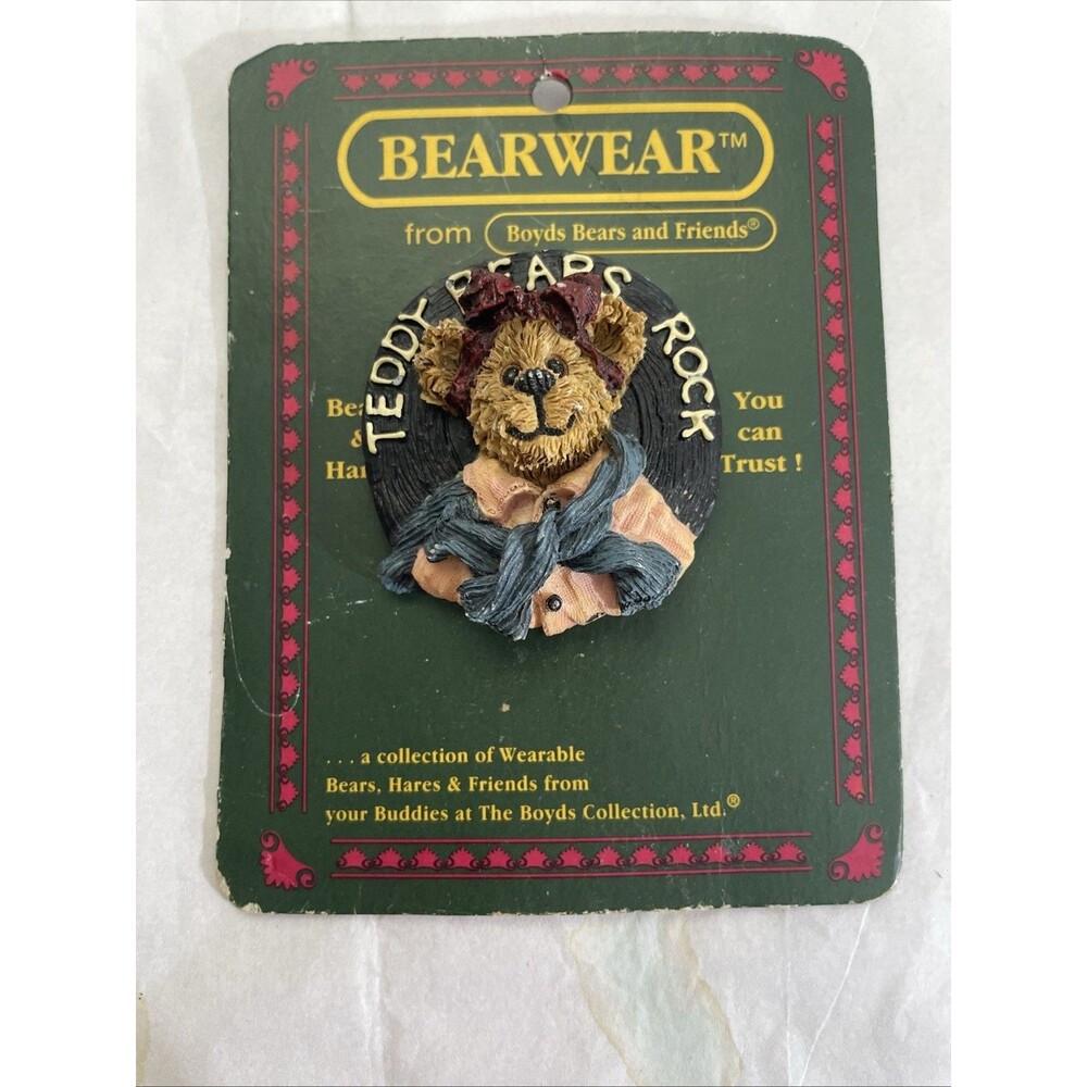 Boyds Bears and Friends TEDDY BEARS ROCK Bearwear Pin